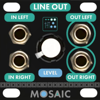Mosaic Line Output 1U Black