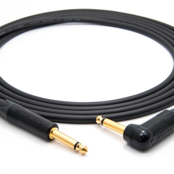 Mogami 2524 Instrument Cable 0,5 M Neutrik Gold 6.3mm TS jack - TS angled jack 